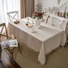 Tassel Table Cloth Linen Cotton Rectangular Tablecloth for Dining Table Coffee Table Cover Wedding Decoration Tapete Mesas