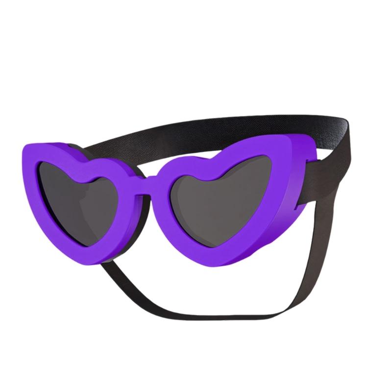 Cute Heart Design Dog Sunglasses PC Lens Wind Sand Dust Proof Protective Eyewears For Pet Walking Running