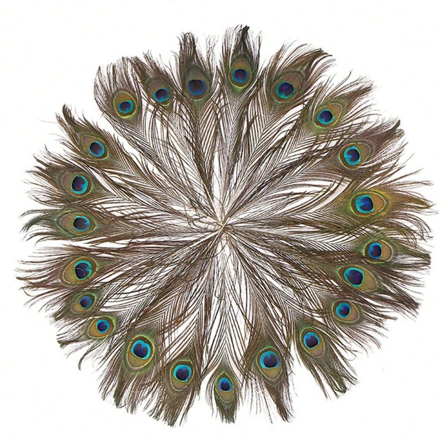 Peacock Feather In Bulk, Faux Peacock Feather Decorated for Vase Craft Vase Wedding Home Party Christmas Day Decoration Peacock Feathers