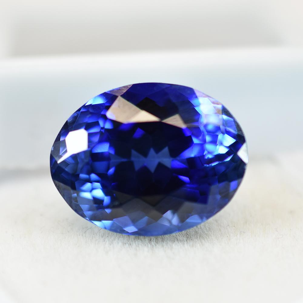 High QUALITY Blue Tanzanite Natural 11.25 Ct Certified Oval Cut Loose Gemstone