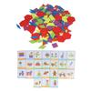 Tangram Toys Educational Bright Color Geometric Shape Puzzle Wooden Pattern Blocks Set for Kids