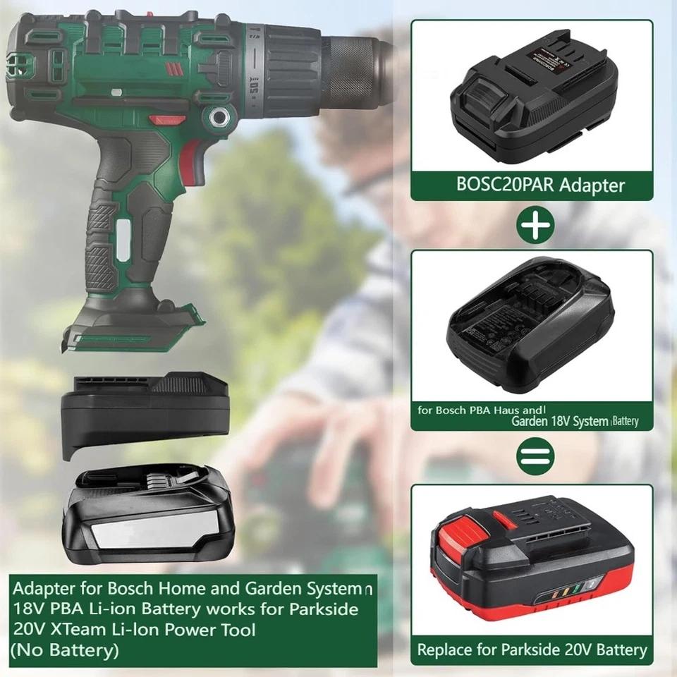BOS20PAR Battery Converter Adapter for Parkson Tools for Bosch 18V Batteries Converting To for Parkson X20V Battery Power Tools