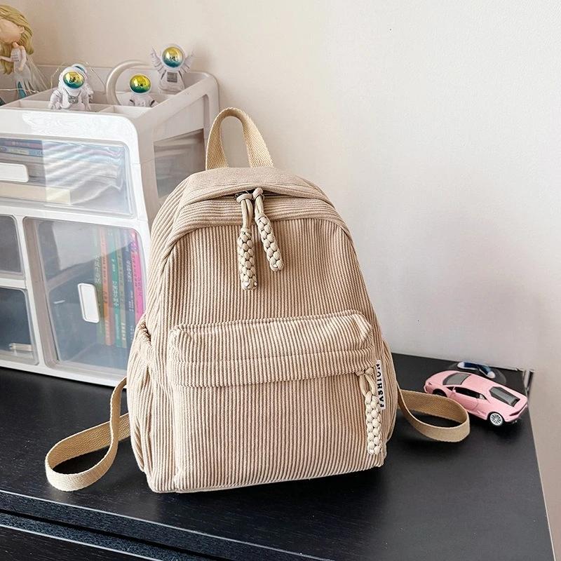 Simple Solid Color Backpack for Women New Student Backpack Large Capacity Commuting Backpack College School Bag mochila mujer хаки
