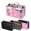 Women Cosmetic Organizer Bag Nylon Travel Insert Organizer Handbag Foldable Large Capacity Insert Bag Liner Makeup Tote