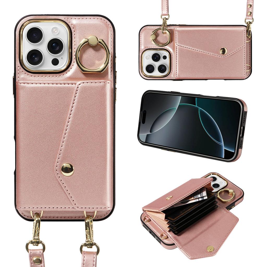 Compatible with iPhone 16 Pro Accordion Phone Case, Apple 15 Crossbody Phone Case, iPhone 14 Protective Case
