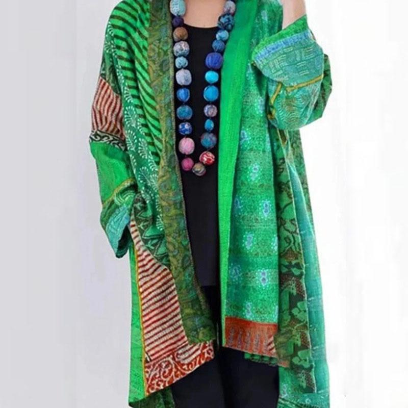 Women's Cardigans Pockets Sweater Vintage Casual Tribal Pattern Streetwear Winter Outerwear Loose Clothing Customized Tops