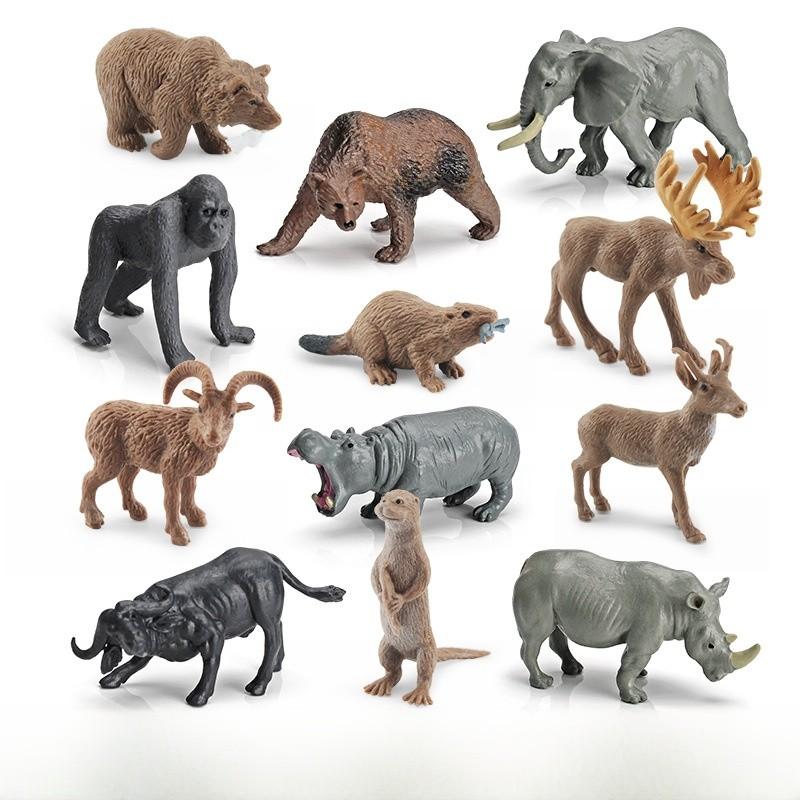 Pvc Chameleon Elephant Lion Figurines Set With Static Design For Classroom Teaching And Home Decor