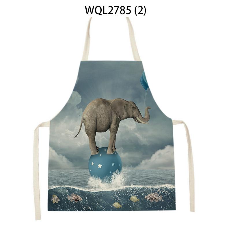 

фартук с принтом природы и океана для мужчин и женщин, кухонные аксессуары для выпечки, нагрудник, противообрастающий фартук 47x38cm