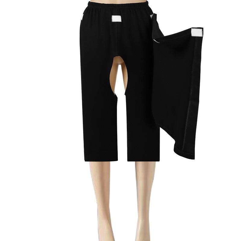 Bavlněné kalhotky pro inkontinentní dospělé Unisex s otevřeným rozkrokem Pyžamo Pohodlná péče Pro ležící pacienty Po porodu XL 125-145cm waist black