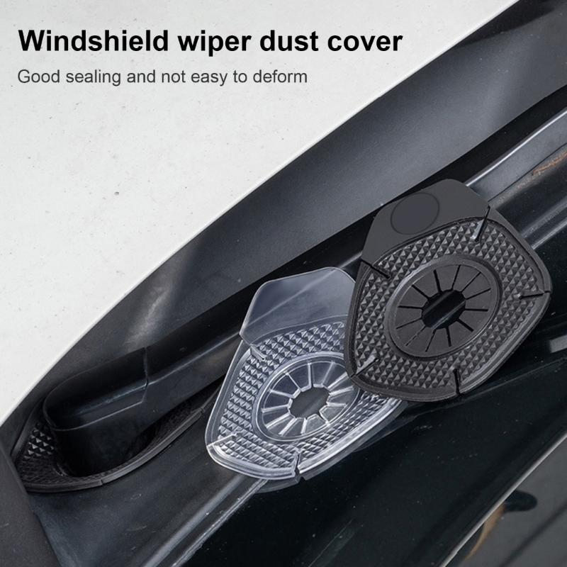 Car Wiper Arm Protective 2pc Car Windshield Wiper Hole Silicone Protective Cover Dustproof Sleeve Leaves Debris Prevention Cover
