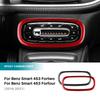 Carbon Fiber Center Console AC Panel Trim Sticker for Smart 453 Fortwo Forfour 2016-2024