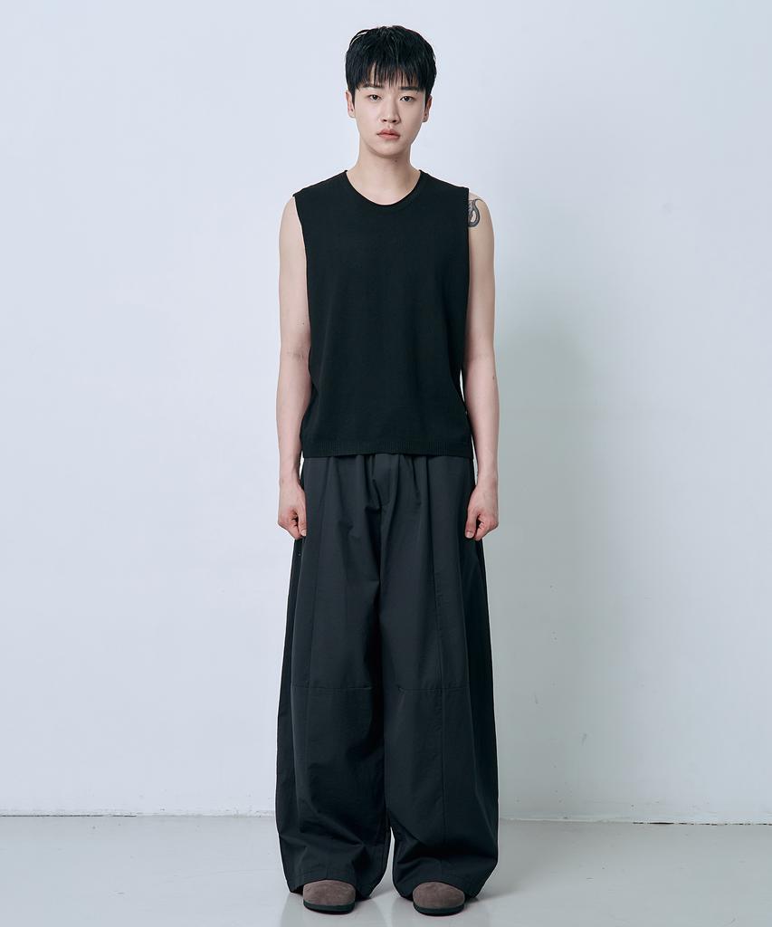 Ousa Nylon Cut-Out Wide Pants 3 Colors
