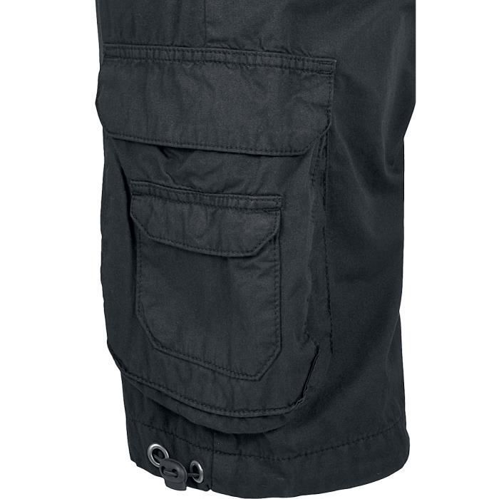 Short Cargo Homme Urban Classics - Noir - Double Poches - 100% Coton