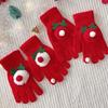 Holiday Theme Gingerbreadman Gloves Knitted Gloves Festival Handwear Lovely Snowman Knitwear Gloves for Daily Use