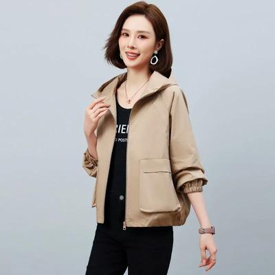 2025 Herbst Outdoor Jacke Einzigartiger Koreanischer Stil Mit Kapuze Fauler Kapuzenpullover Langarm Einfarbige Jacke Dünner Mantel für Damen