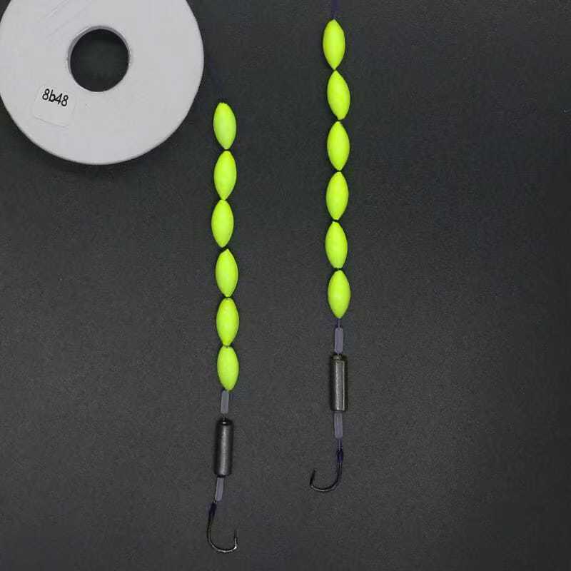High-Sensitivity Outdoor Fishing Rig Set with Single/Double Hook: Seven-Star Float Rig
