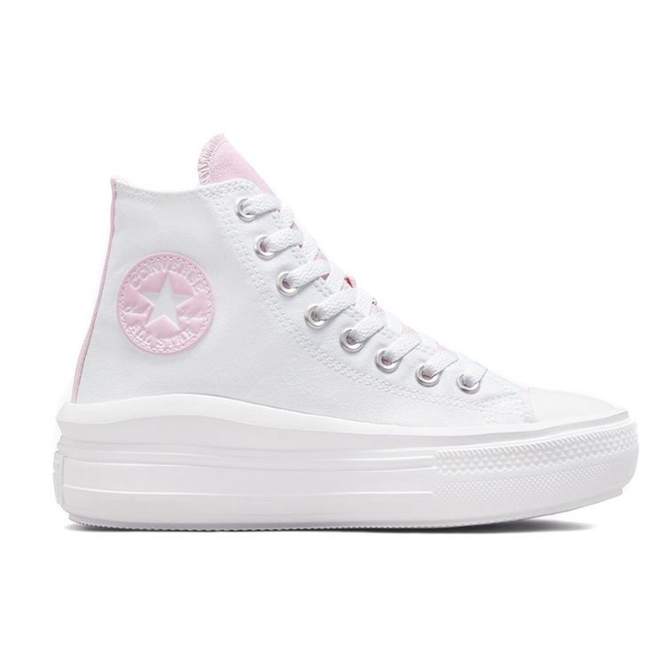Converse Pantofi de damă Chuck Taylor All Star Move High Hybrid Floral - Alb roz spumă 571577C