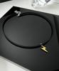 Glory_Arden [Unisex] Surgical Steel Mini Gold Lightning Choker Necklace / Ghmn-365