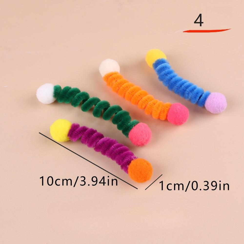 24/12/4pcs Bite-Resistant Repair Cat Toy Set - Indoor Elastic Plush Interactive Teething Toys, Games For Cats, Toys For Cats