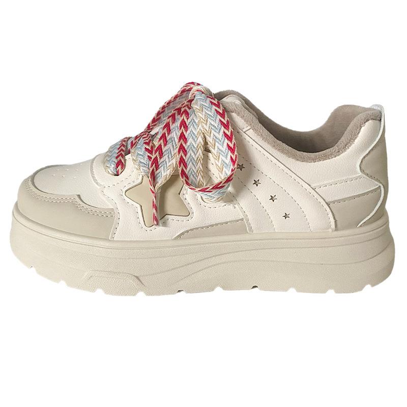 

B2103 velvet thick baseplate shoes women s shoes little white shoes cotton shoes winter warm leisure two cotton niche versatile leisure 35