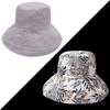 Wide Brim Cotton Summer Hat Women Packable Reversible Floral Bucket Hat UV Sun Protection Wide Brim Summer Beach Cap Double Sided Floppy Sun Hats KTY