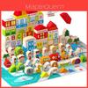 Wooden City Sunshine Building Blocks For Kids Educational Stem Toy With Handeye Coordination