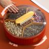 Fruit Plate Household Living Room Coffee Table Rotating Melon Seeds Nut Storage Box Chinese New Year Candy Snacks Placed Dried Fruit Plate