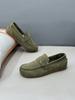 Lazy Leather Breathable Soft-soled Driving Beanie Shoes Big Head Casual Leather Shoes