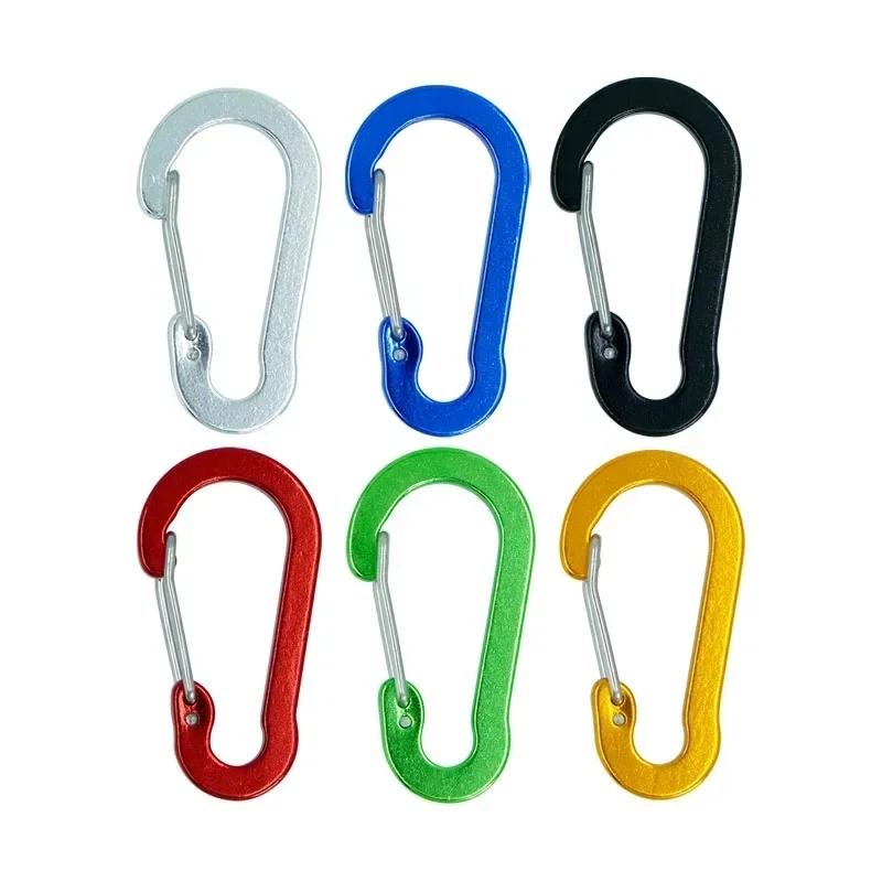 12PC Colored Carabiner Clip Set Tourist Small Hooks Outdoor Fishing Camping Cycling Hiking Multi Tool Keychain Buckle Karabiners
