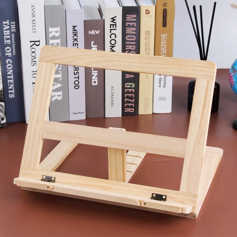 Wood Grain Reading Stand Children's Bookshelf Learning Notebook Support Stand Reading Rack Notebook Artifact Anti-myopia Book