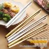 304 Stainless Steel Korean BBQ Tongs for Grilling and Buffet 