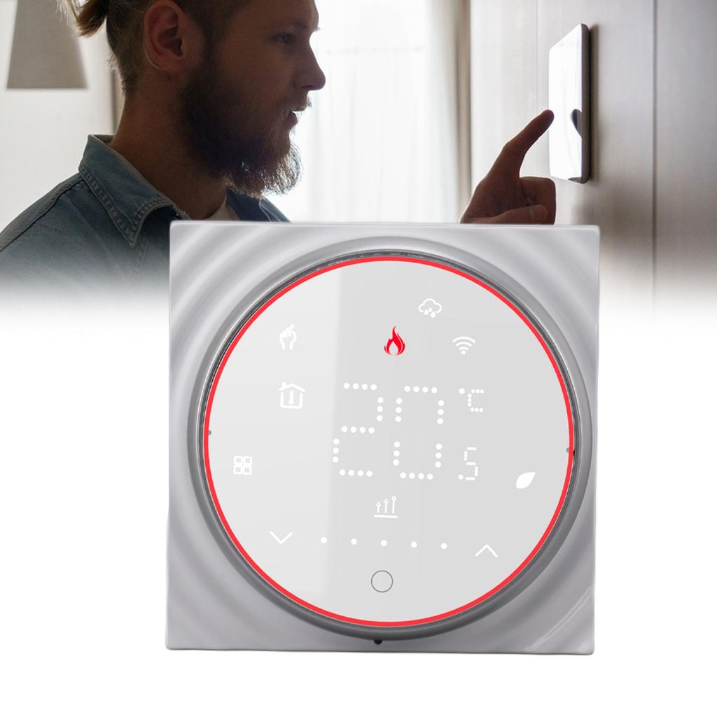 Smart Home Thermostat APP Voice Control Programmable High Accuracy Dry Contact Wall Hanging Furnace WiFi Thermostat for Boiler Heating AC 95V To 240V
