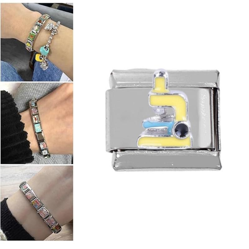 Personalized Alternative Patterns Italian Charm Bracelet Link Stainless Steel Removable Modules for Italian Bracelets