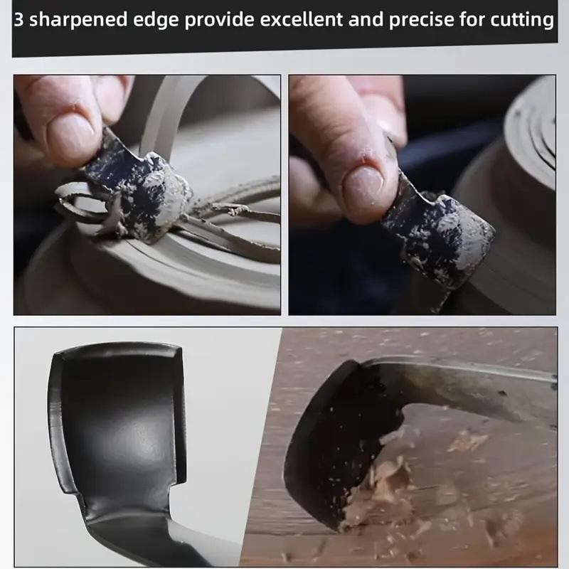 Double Ended Pottery Trimming Tool Stainless Steel Clay Sculpting Tool Multi-Function Pottery Carving Tool For Artists Carving