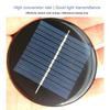 2Pcs Solar Panel 6V Round 80mm High Conversion Rate Good Light Transmittance Polysilicon Solar Cell Panel