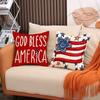 4pcs/Set Independence Day Pillow Cover Public Holidays Decorative Couch Pillow Five-Pointed Star Printed Pillows Without Pillow Core