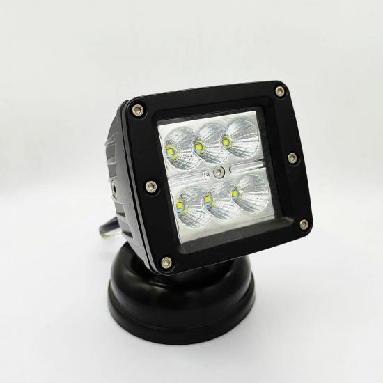 18W Square LED Work Light For Car Motorcycle Forklift Embedded Headlight Inspection Lamp