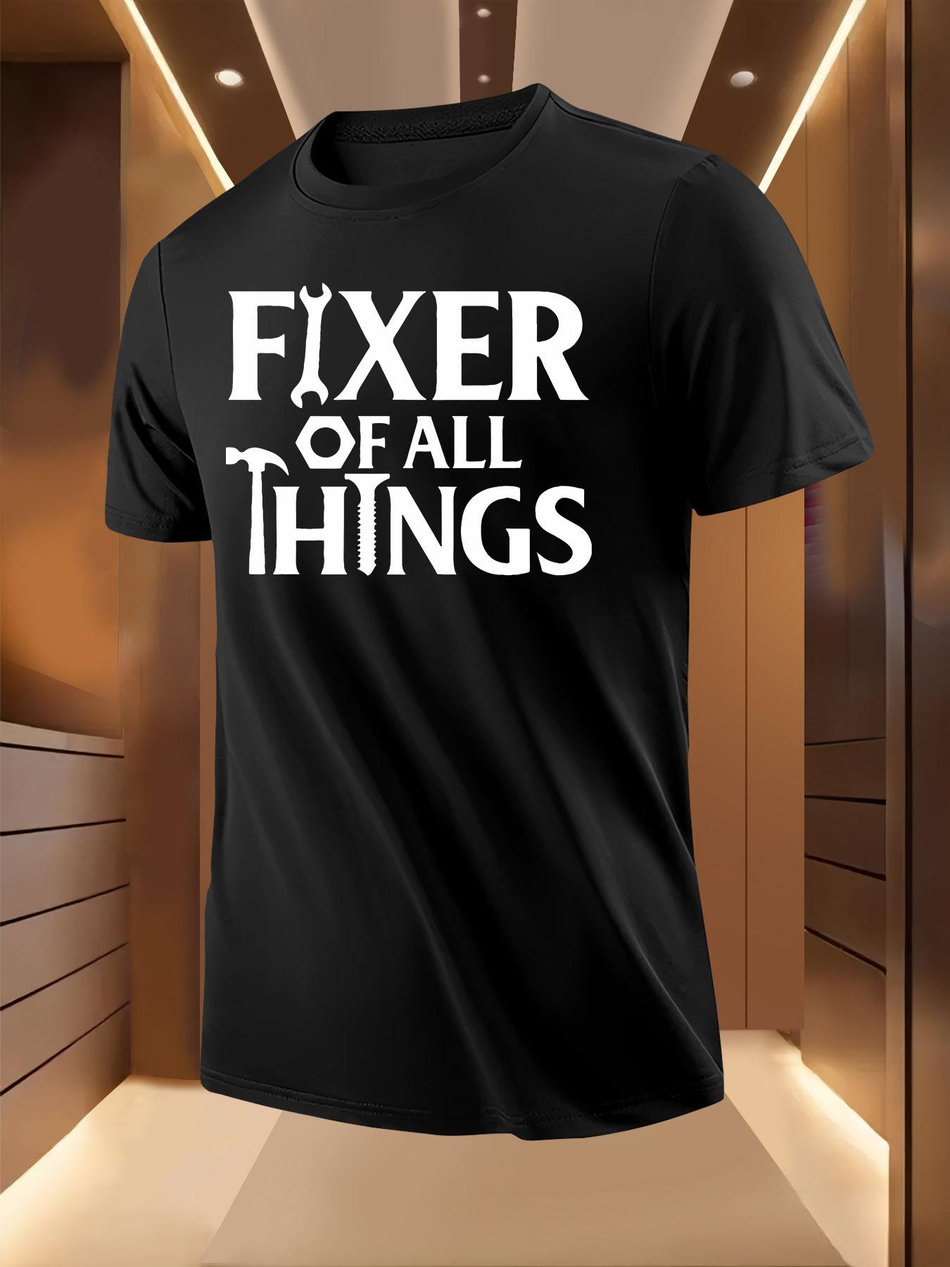 Fixer of All Things Graphic Tshirt - Light Yellow Casua... S