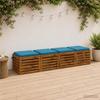 4 piece seat cushions SOEST 4 pcs. 100percent  Polyester Sky Blue