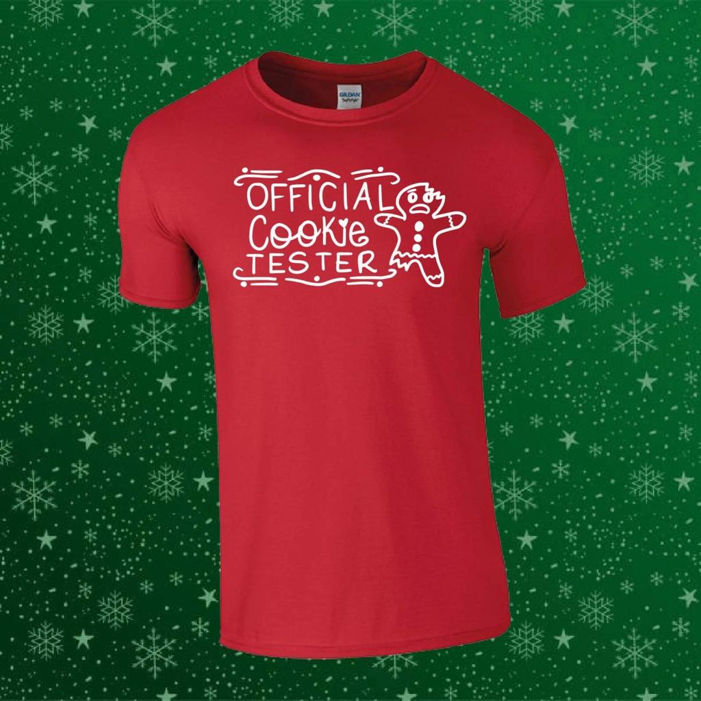 Official Cookie Tester Cute Funny Christmas Xmas Gift Kids/Adults Top T-shirt