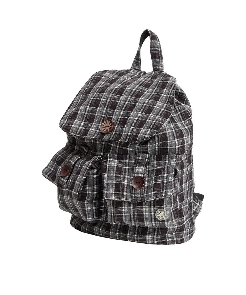 Dandel Dd Plaid Check Rucksack (Black)