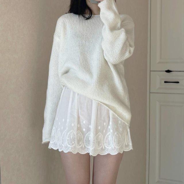 Women s Winter Hoodie with Lace Hem Layering Skirt Large XL (120-145 jin)