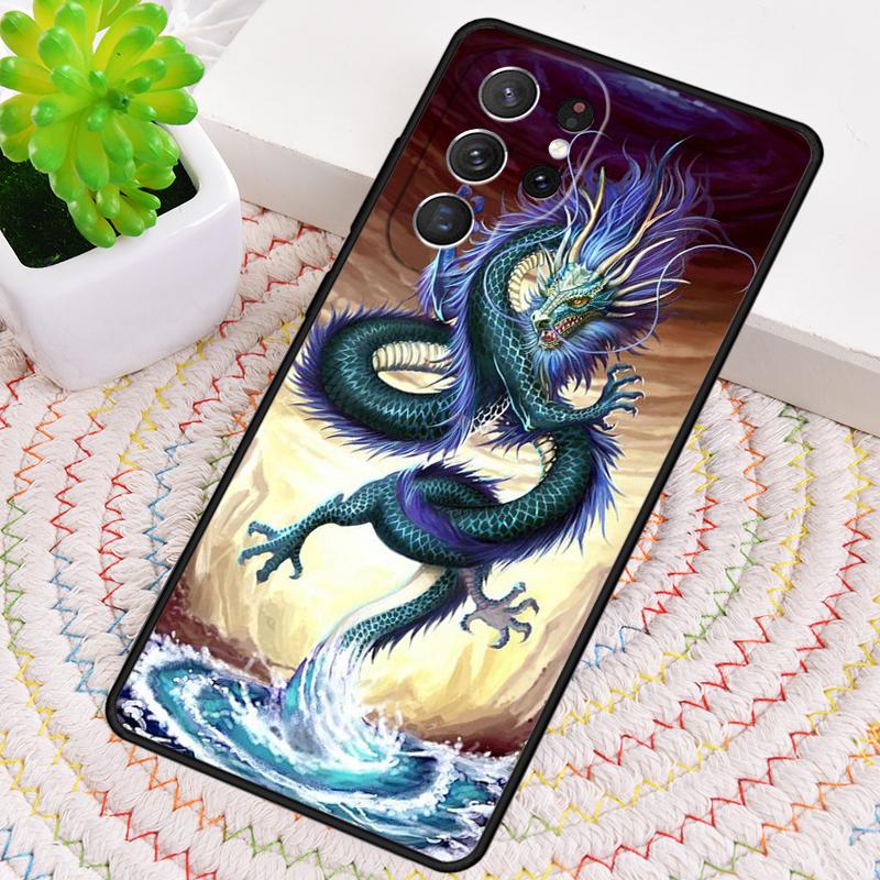 Legendary Chinese Dragon Silicone Phone Case For Samsung Galaxy Note 10 Pro S26 S25 S24 S23 S22 S21 Plus S25Ultra Capa Cover