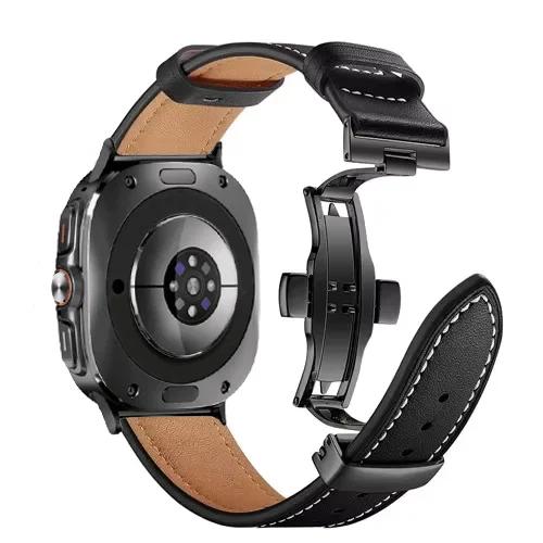 Premium Leather Strap For Samsung Galaxy Watch 8 Classic 46mm/44mm 40mm High-end Bracelet Wristband Galaxy Watch Ultra 2026 Belt