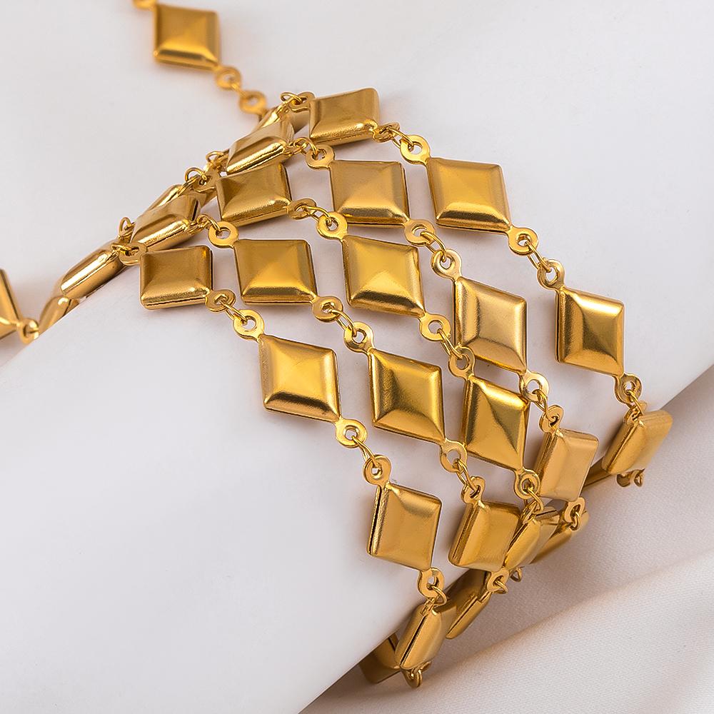 1M Stainless Steel Hip Hop Punk Butterfly Heart Ocean Shell Chain DIY Jewelry Necklace Bracelet Gold Plated Necklace Components