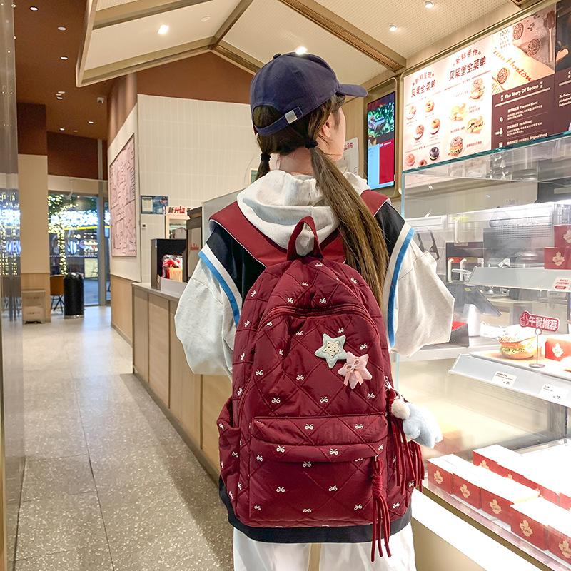 Schoolbag schoolbag junior high school girls college students high school students original niche large capacity new backpack computer travel backpack