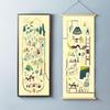 JIKAN STYLE Kenema Tenugui Hand OUTDOOR Made In 35 X 90 50282 (Japanese Towel) MAP, Chū-dyed, Japan, 100% Cotton, Approx. Cm,