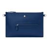 Meisterstück Retro Palladium Plated Round Ring Zipper Leather And Calfskin Clutch Men Clutch Blue 130063