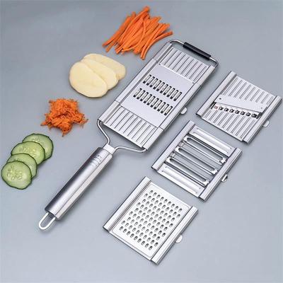 4 In1 Vegetable Slicer Stainless Steel Shredder Cutter Multi-Purpose Vegetable Slicer Cuts Set Manual Fruit Carrot Potato Grater