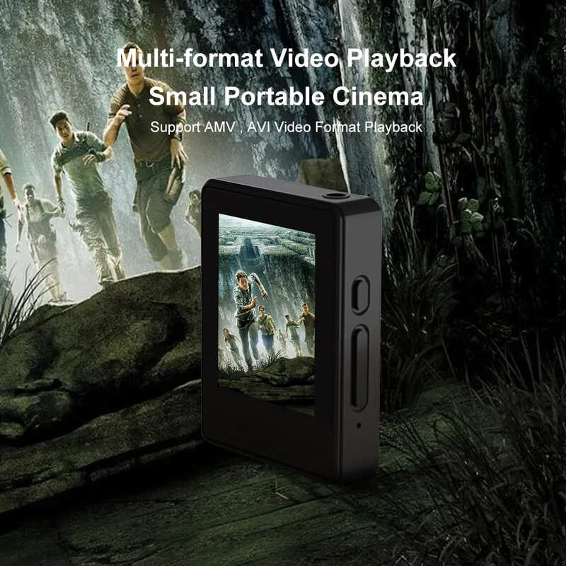 Přenosný MP3 přehrávač Bluetooth 5.0 hudební stereo reproduktor Mini MP4 přehrávání videa s LED obrazovkou Nahrávání FM rádia